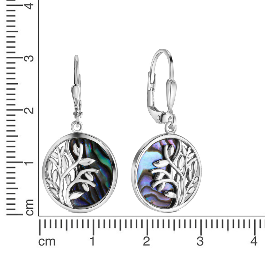 Ohrhänger 925-Sterling Silber rhodiniert Abalone