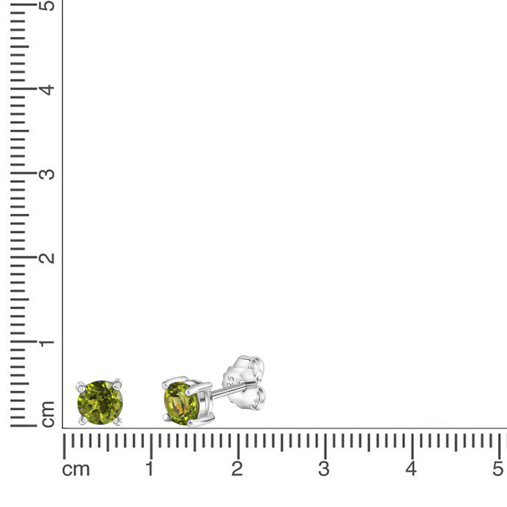 Ohrstecker 925-Sterling Silber rhodiniert Peridot