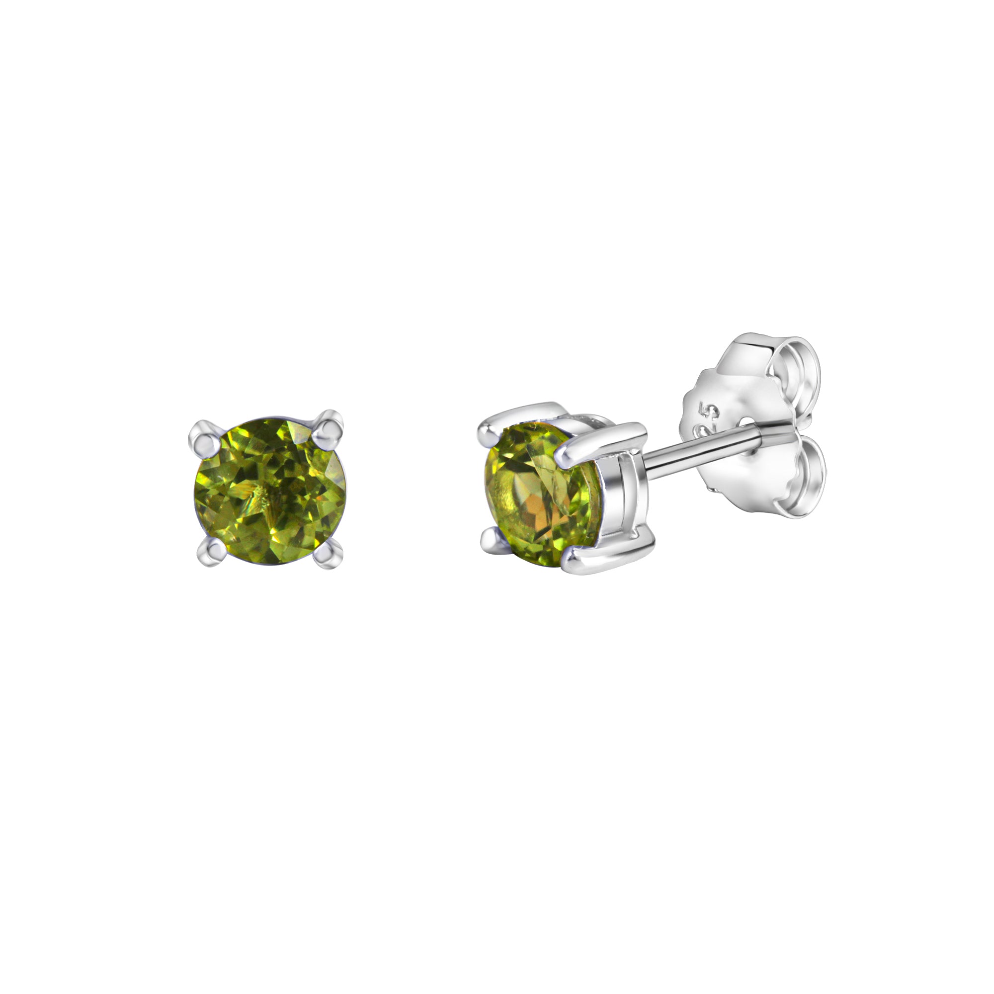 Ohrstecker 925-Sterling Silber rhodiniert Peridot