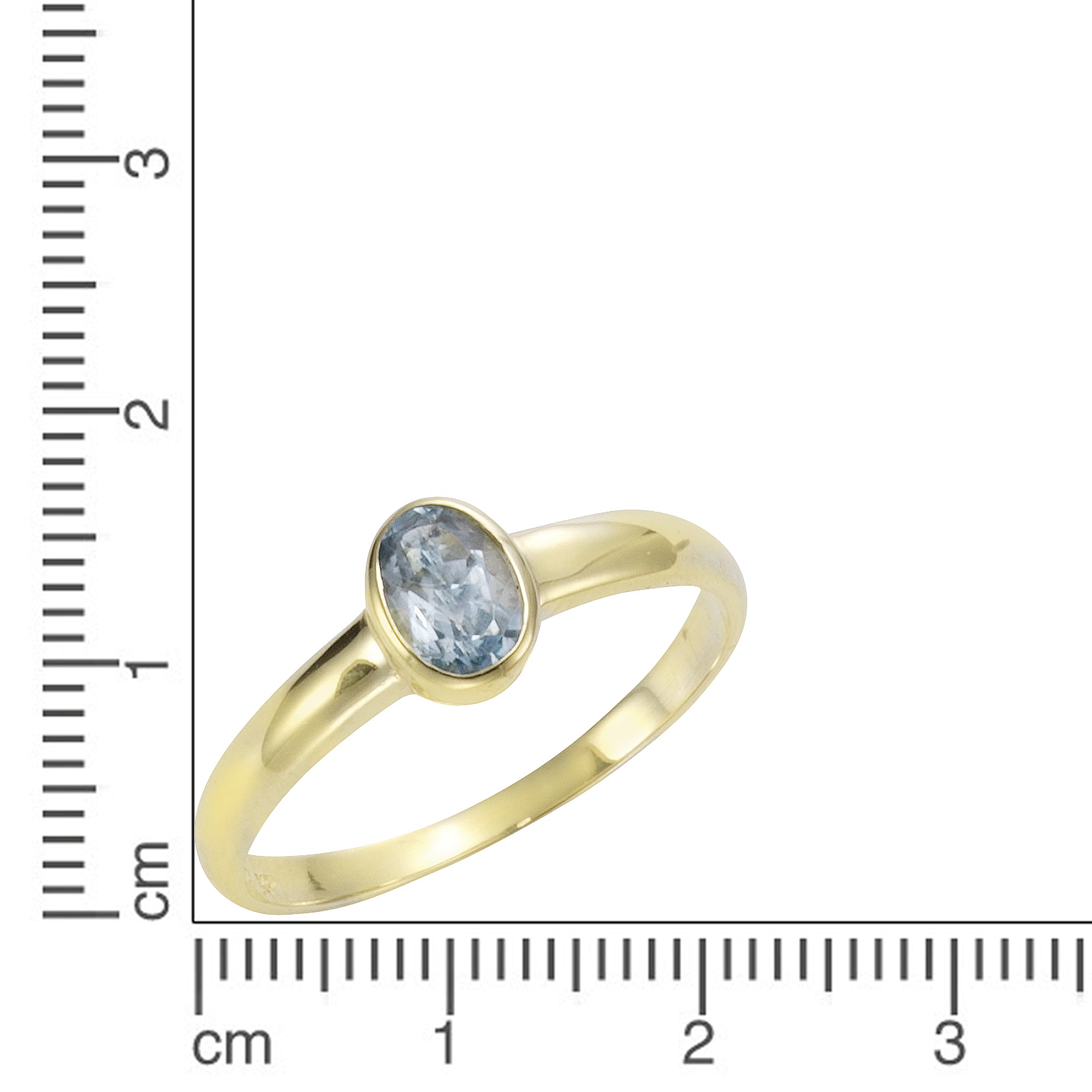 Ring 585/- Gelbgold Blautopas