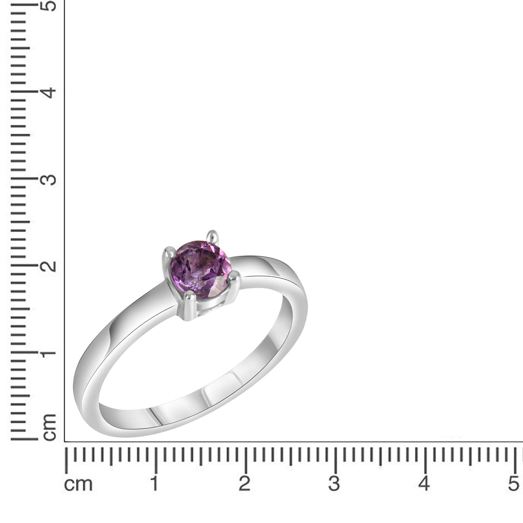 Ring 925-Sterling Silber rhodiniert Amethyst