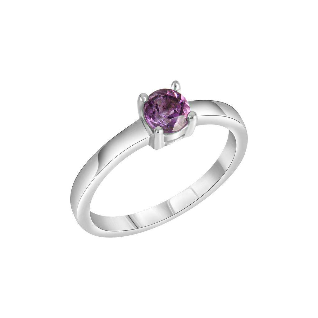 Ring 925-Sterling Silber rhodiniert Amethyst