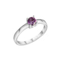 Ring 925-Sterling Silber rhodiniert Amethyst