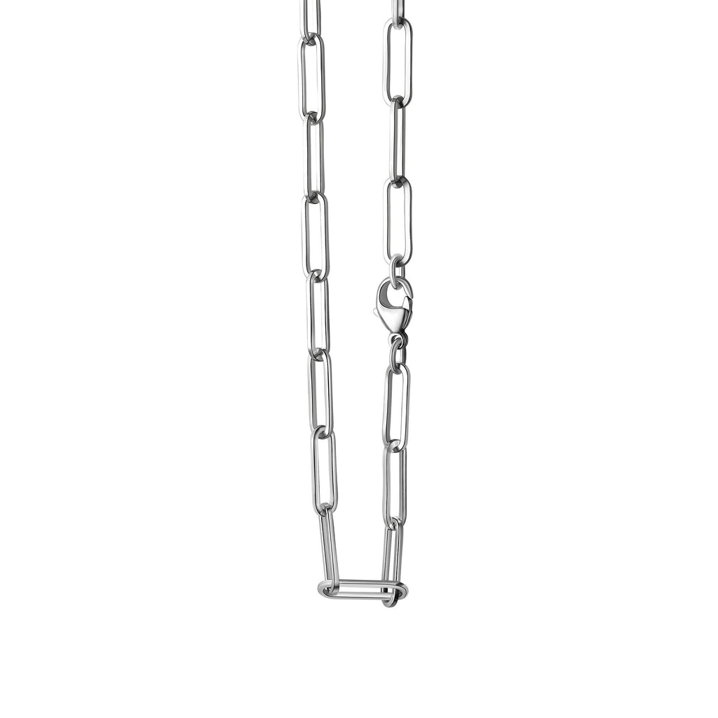 Collier 925/- Sterling Silber rhodiniert Gliederkette 45 cm