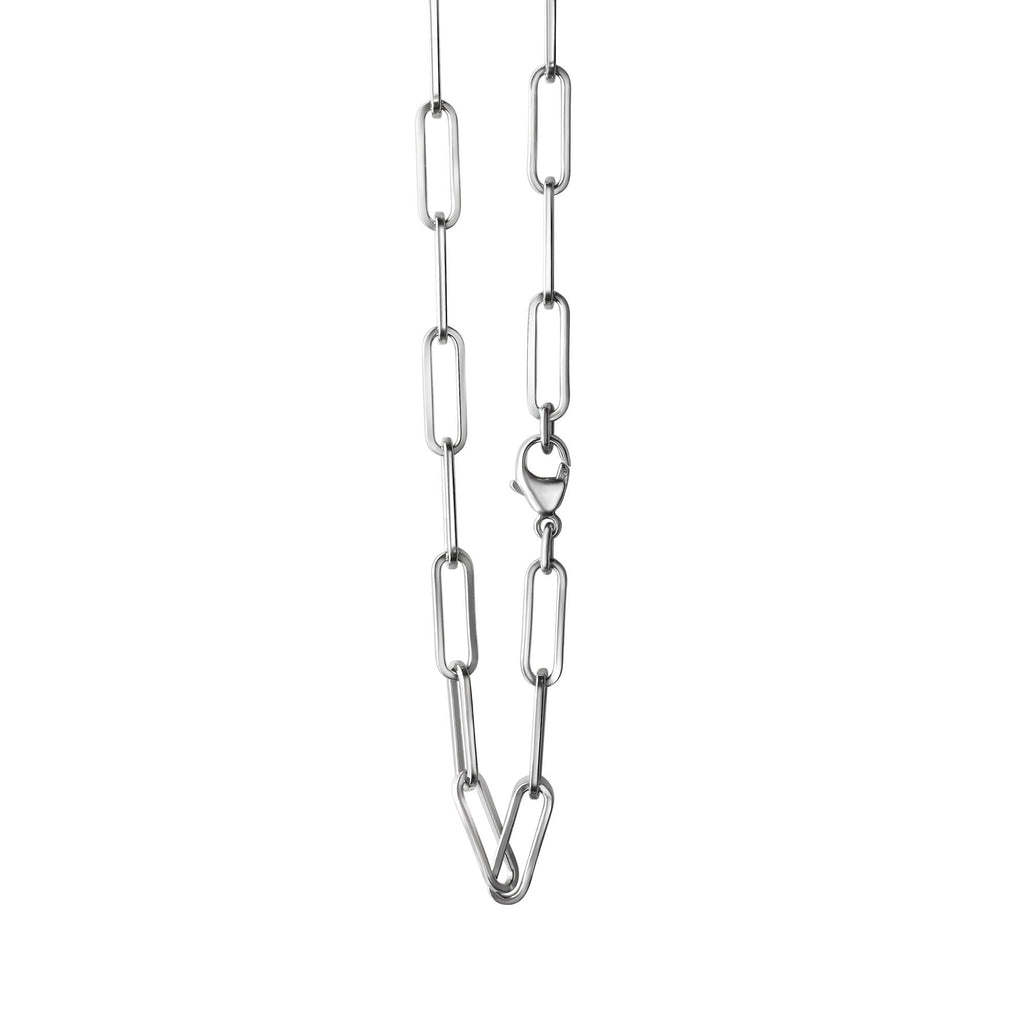 Collier 925/- Sterling Silber rhodiniert Gliederkette 50 cm