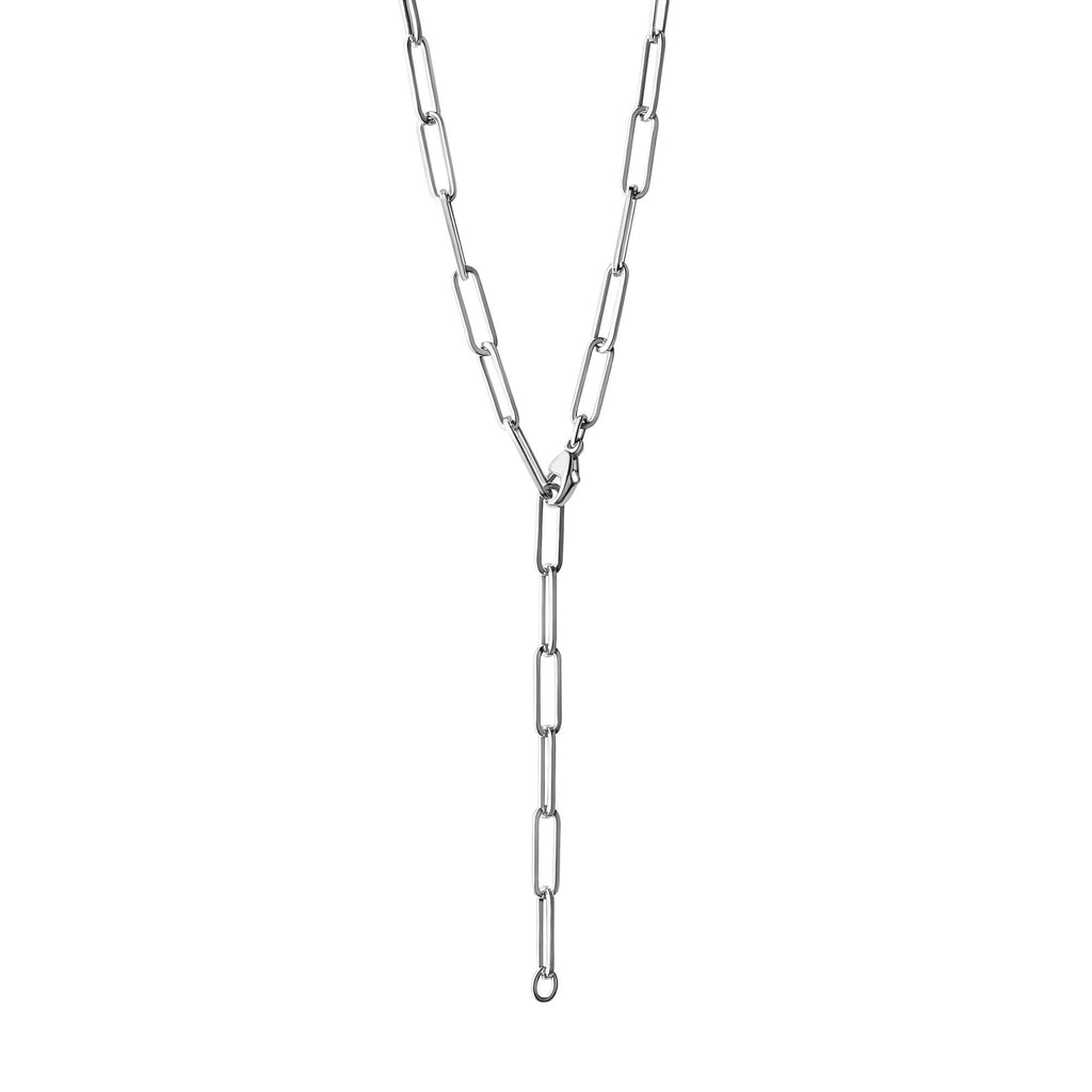 Collier 925/- Sterling Silber rhodiniert Gliederkette 55 cm