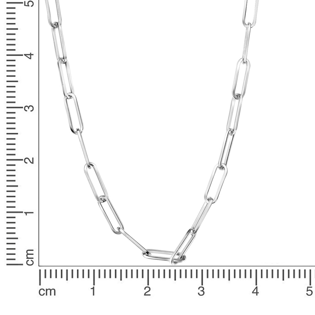 Collier 925/- Sterling Silber rhodiniert Gliederkette 55 cm