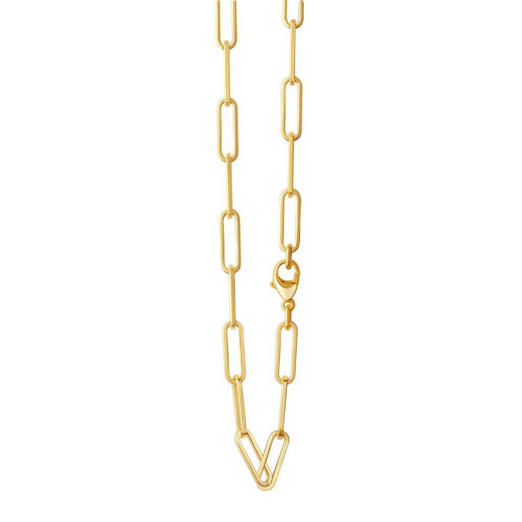 Collier 925/- Sterling Silber vergoldet Gliederkette 45 cm