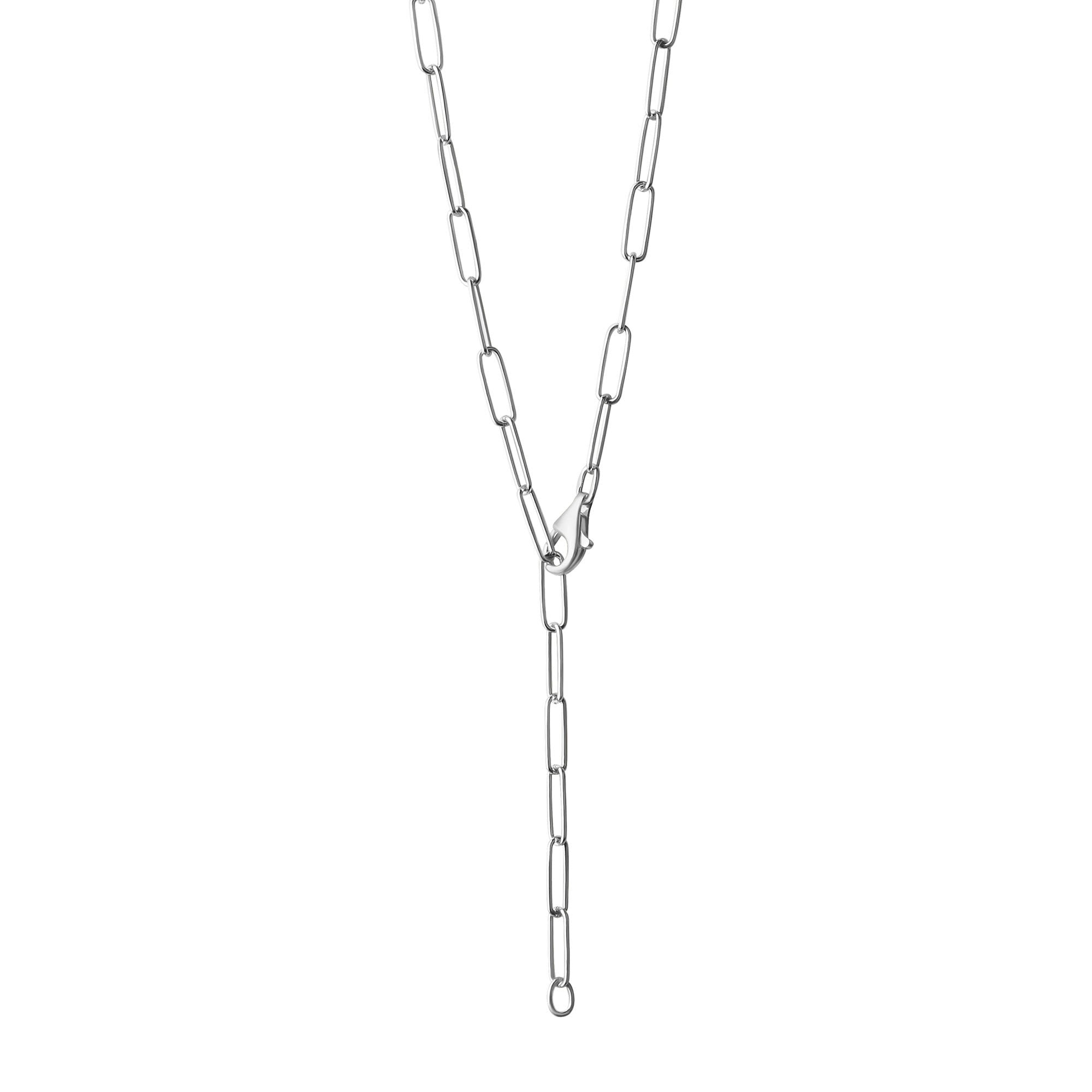 Collier 925/- Sterlingsilber weiß Gliederkette glanz 60 cm