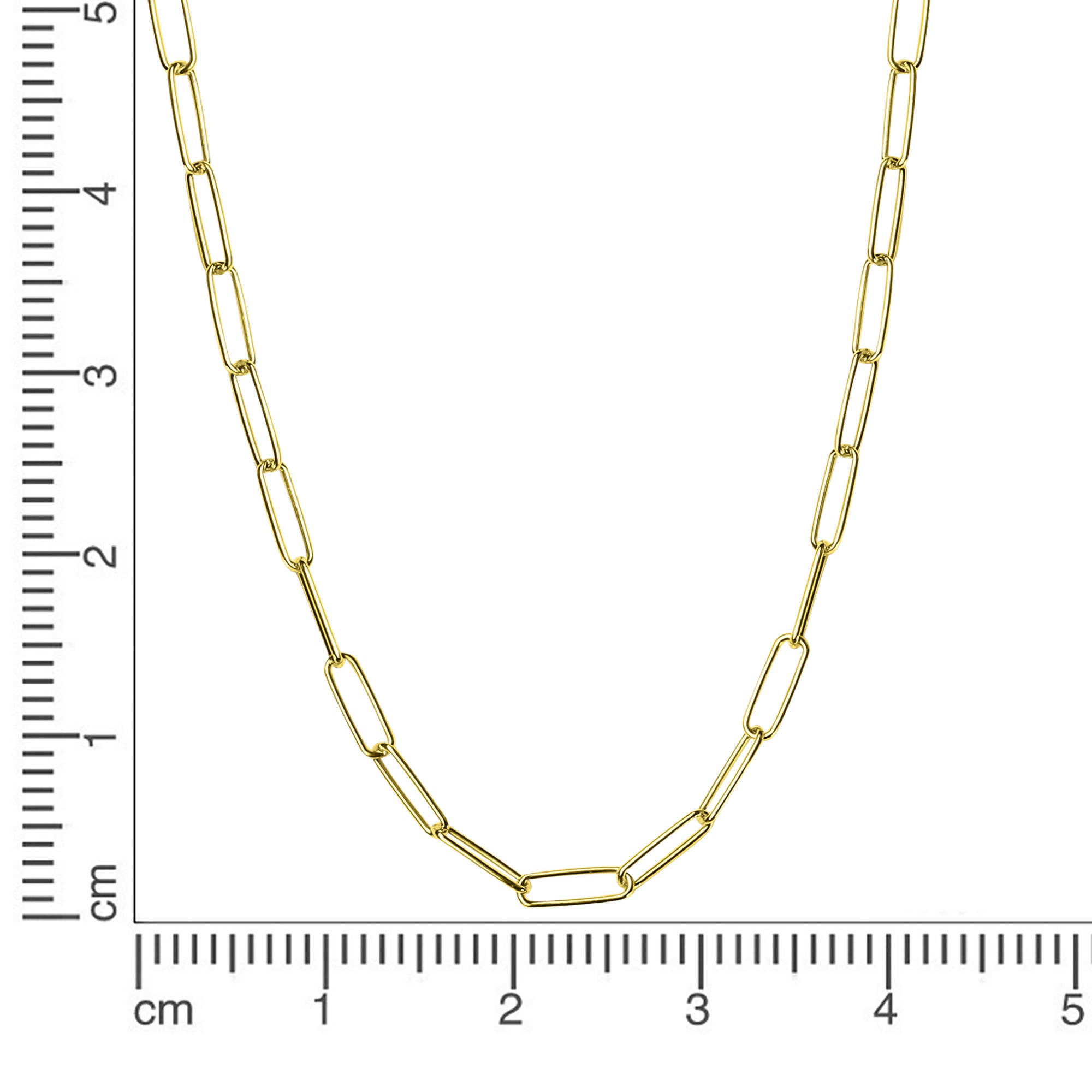 Halskette 925 Silber vergoldet Gliederkette glanz 45 cm