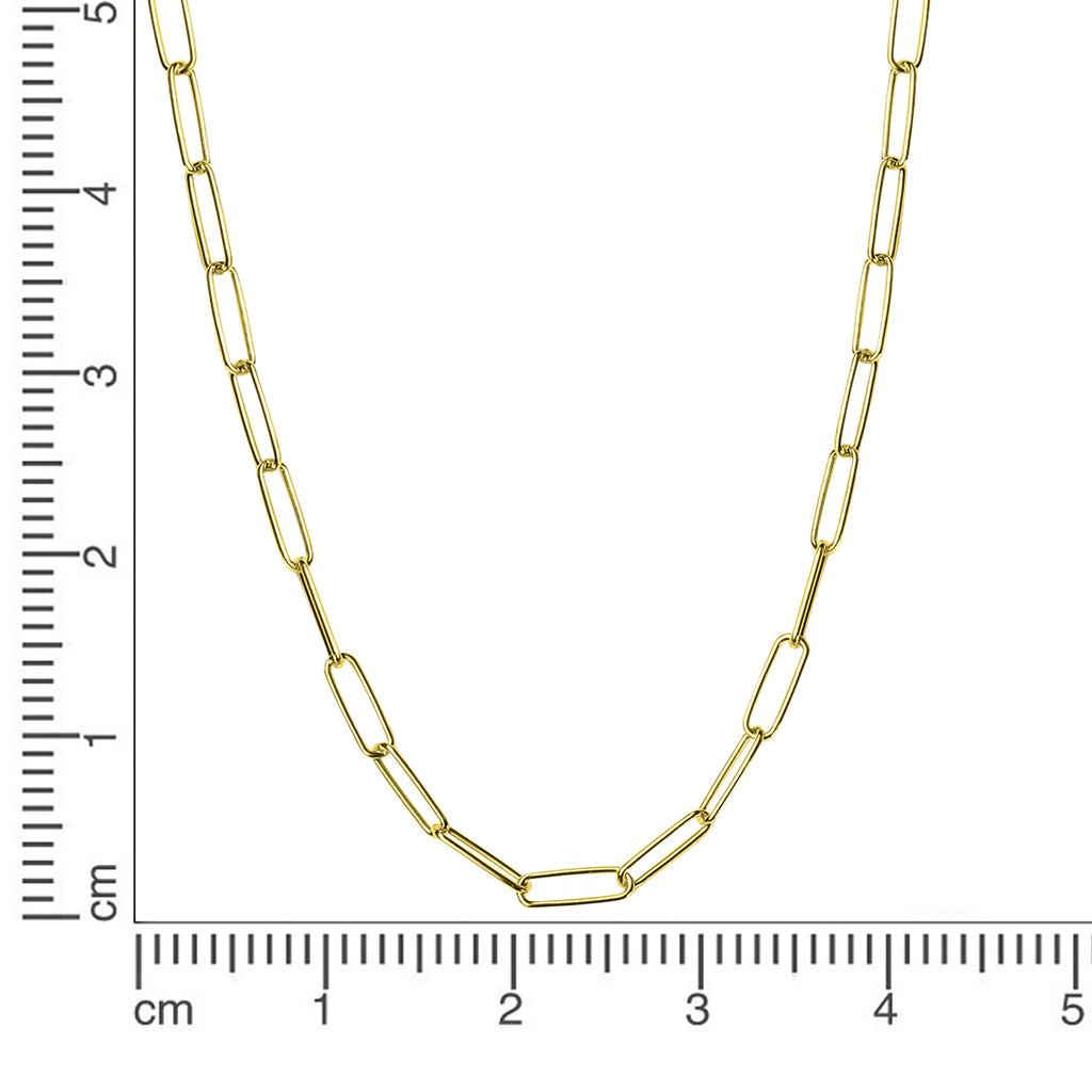 Collier 925/- Sterlingsilber vergoldet Gliederkette glanz 55 cm