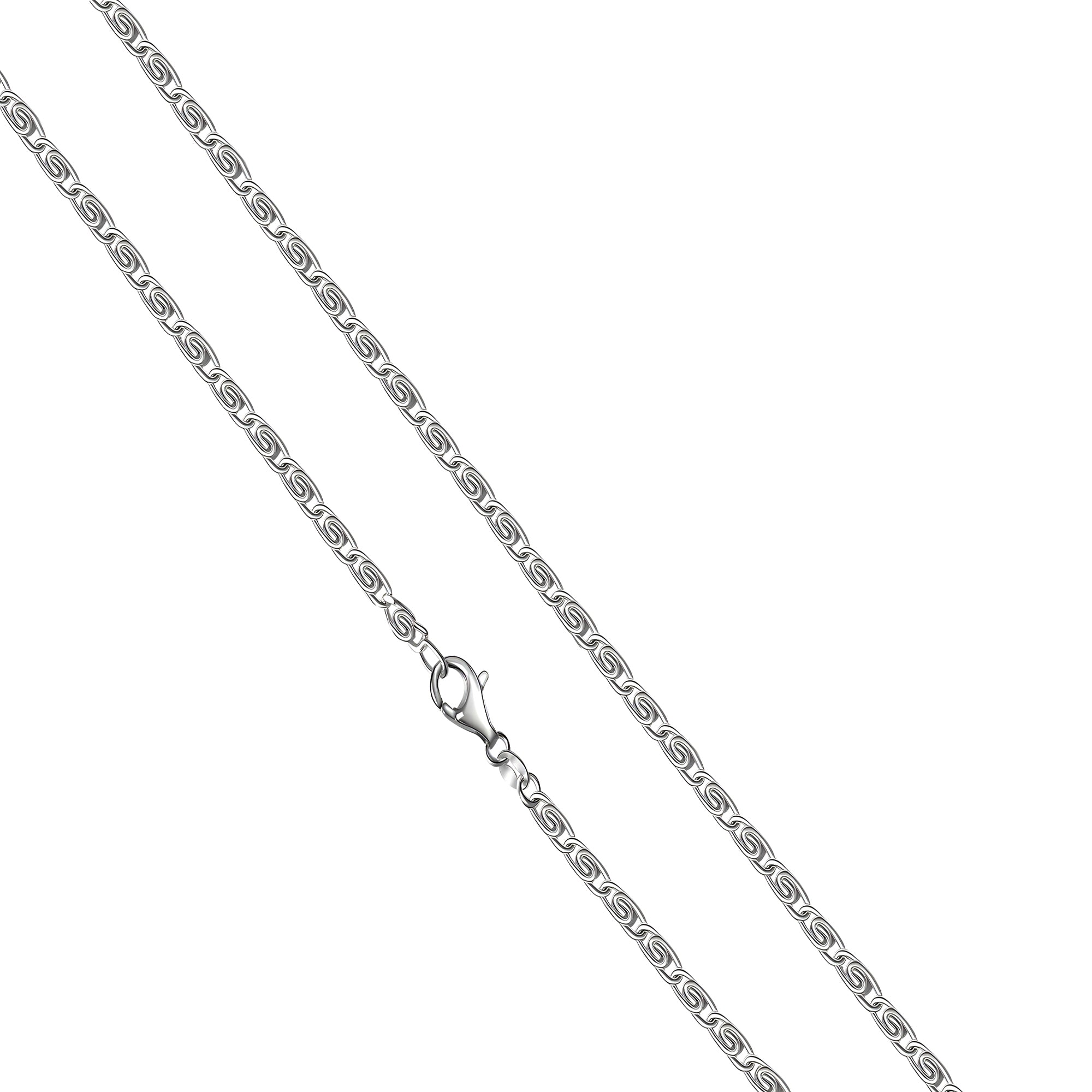 Collier 925/- Sterling Silber weiß S-Panzer 50 cm