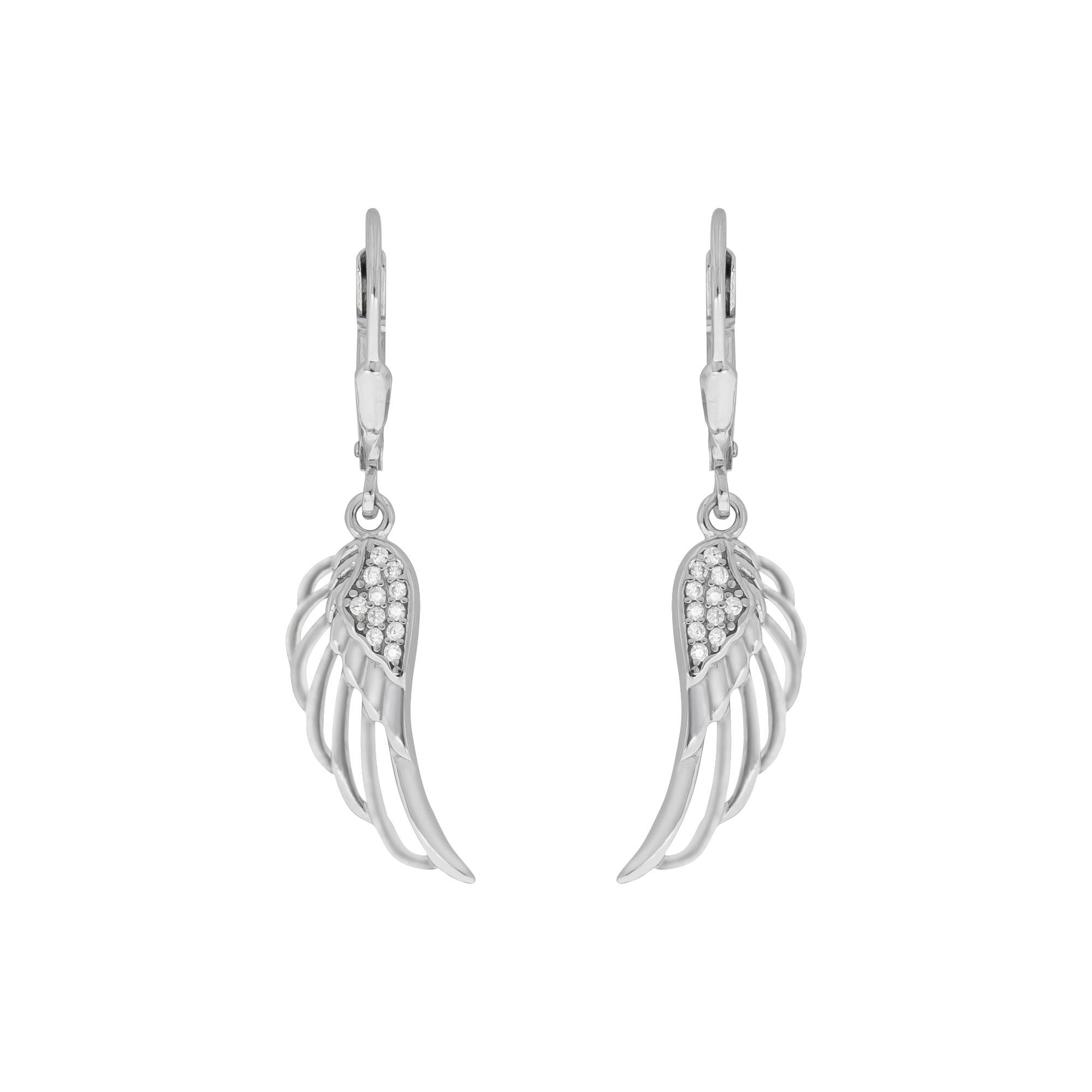 Ohrhänger 925/- Sterling Silber rhodiniert Zirkonia