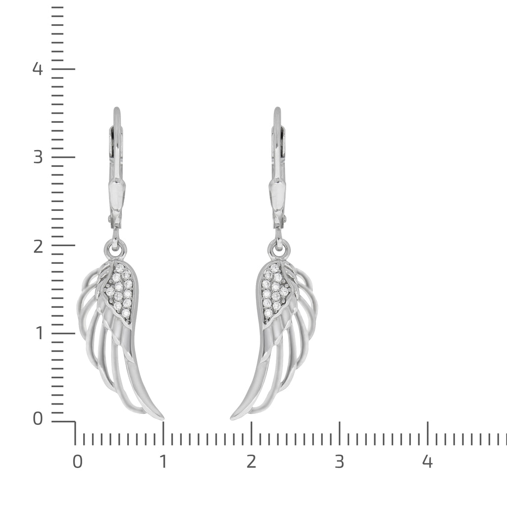 Ohrhänger 925/- Sterling Silber rhodiniert Zirkonia