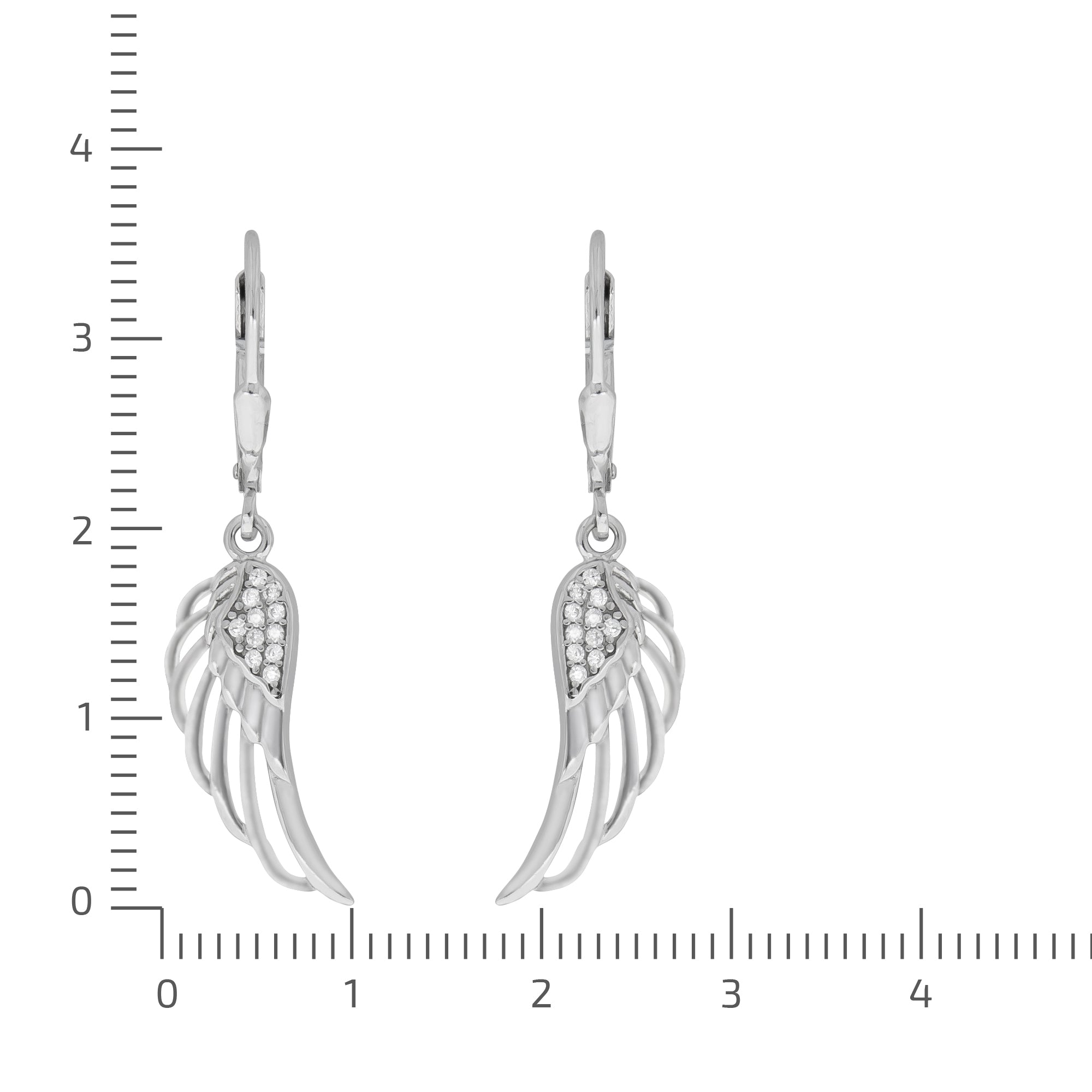 Ohrhänger 925/- Sterling Silber rhodiniert Zirkonia