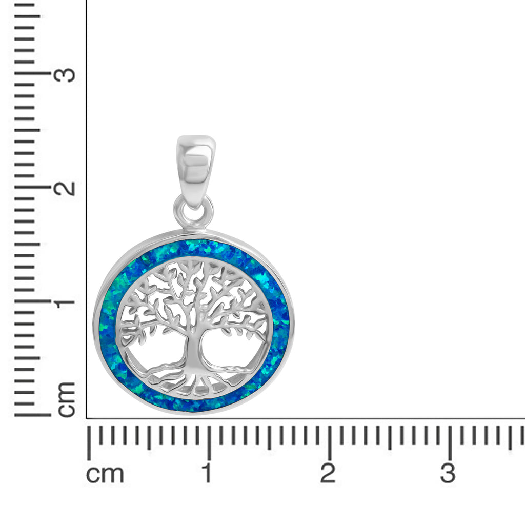 Anhänger 925/- Sterling Silber rhodiniert synth. Opal blau