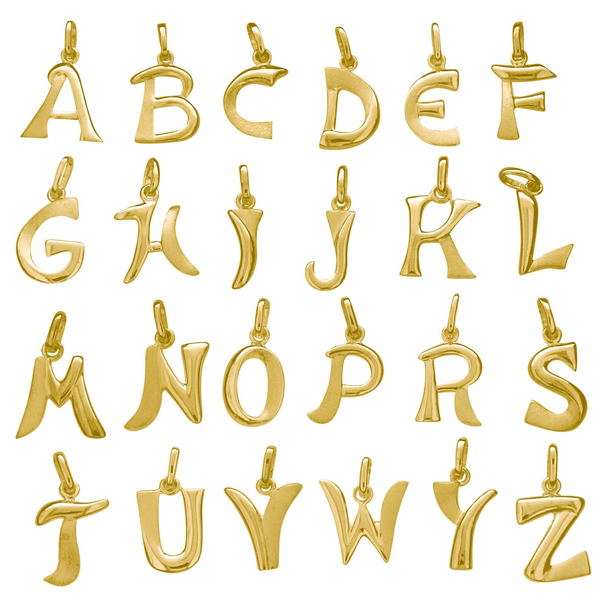 Anhänger Buchstabe S 375/- Gelbgold glanz/matt