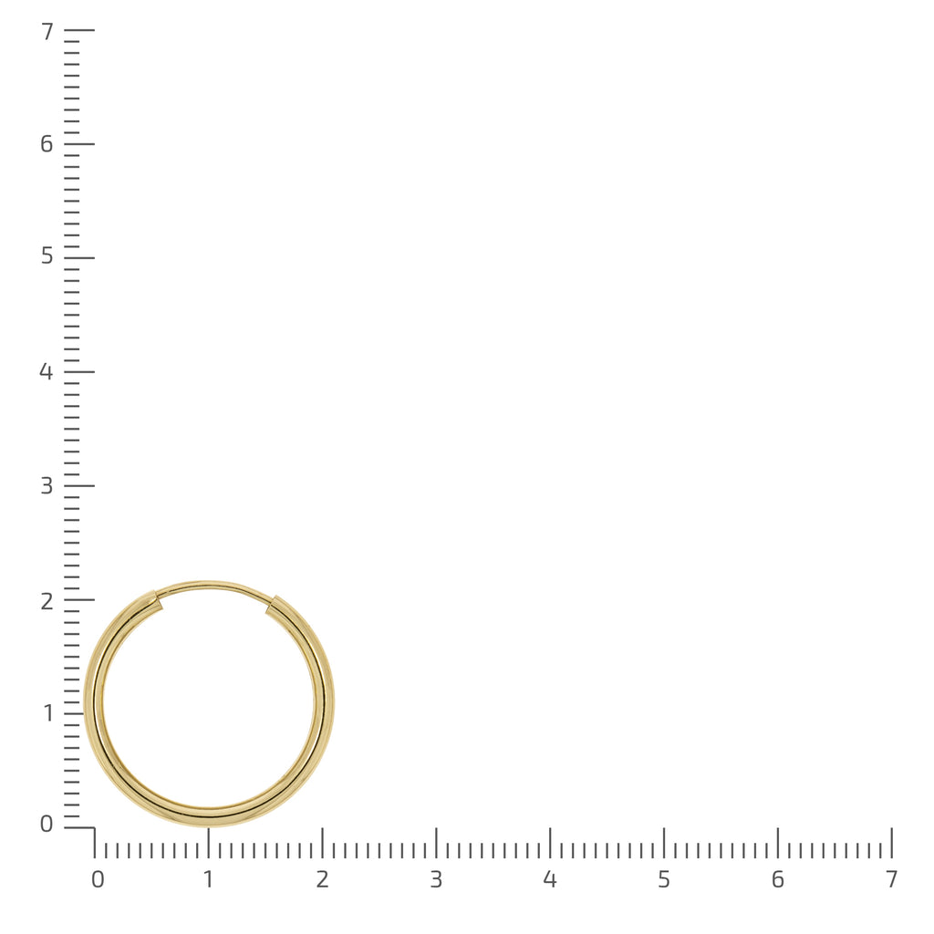 Creolen 333/- Gelbgold glanz 20 mm