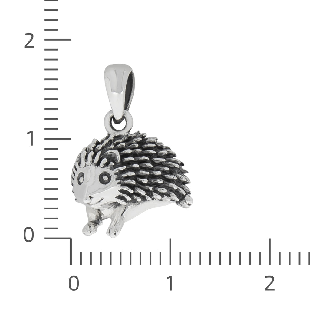 Anhänger 925/- Sterling Silber oxidiert Igel
