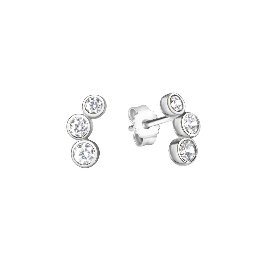 Ohrstecker 925/- Sterling Silber rhodiniert Zirkonia