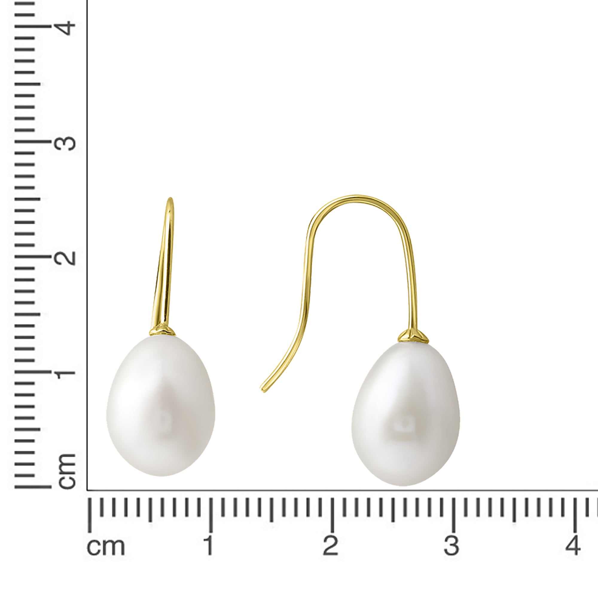 Ohrhänger 375/- Gelbgold glanz Süßwasserperle 8-8,5mm