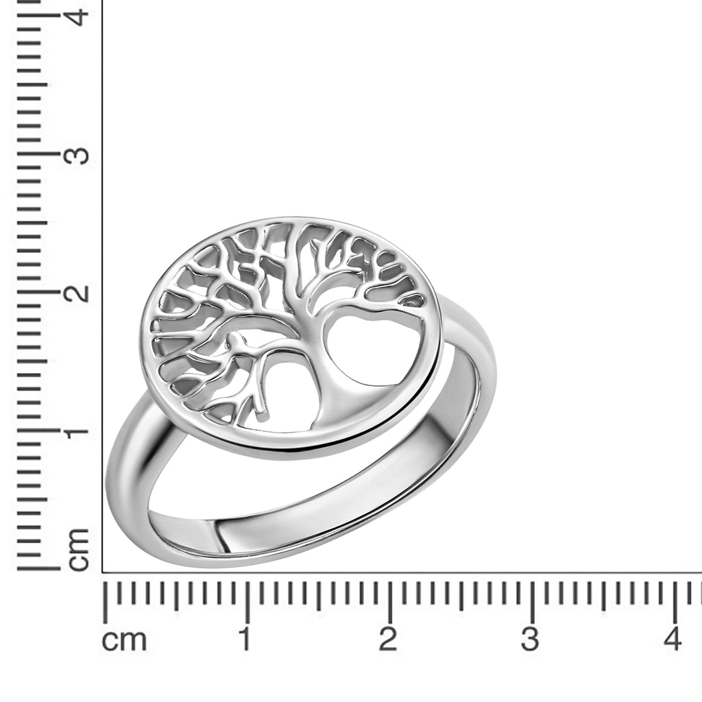 Ring 925/- Sterling Silber rhodiniert Lebensbaum