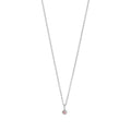 Anhänger mit Kette 925/- Sterling Silber rhodiniert Zirkonia pink
