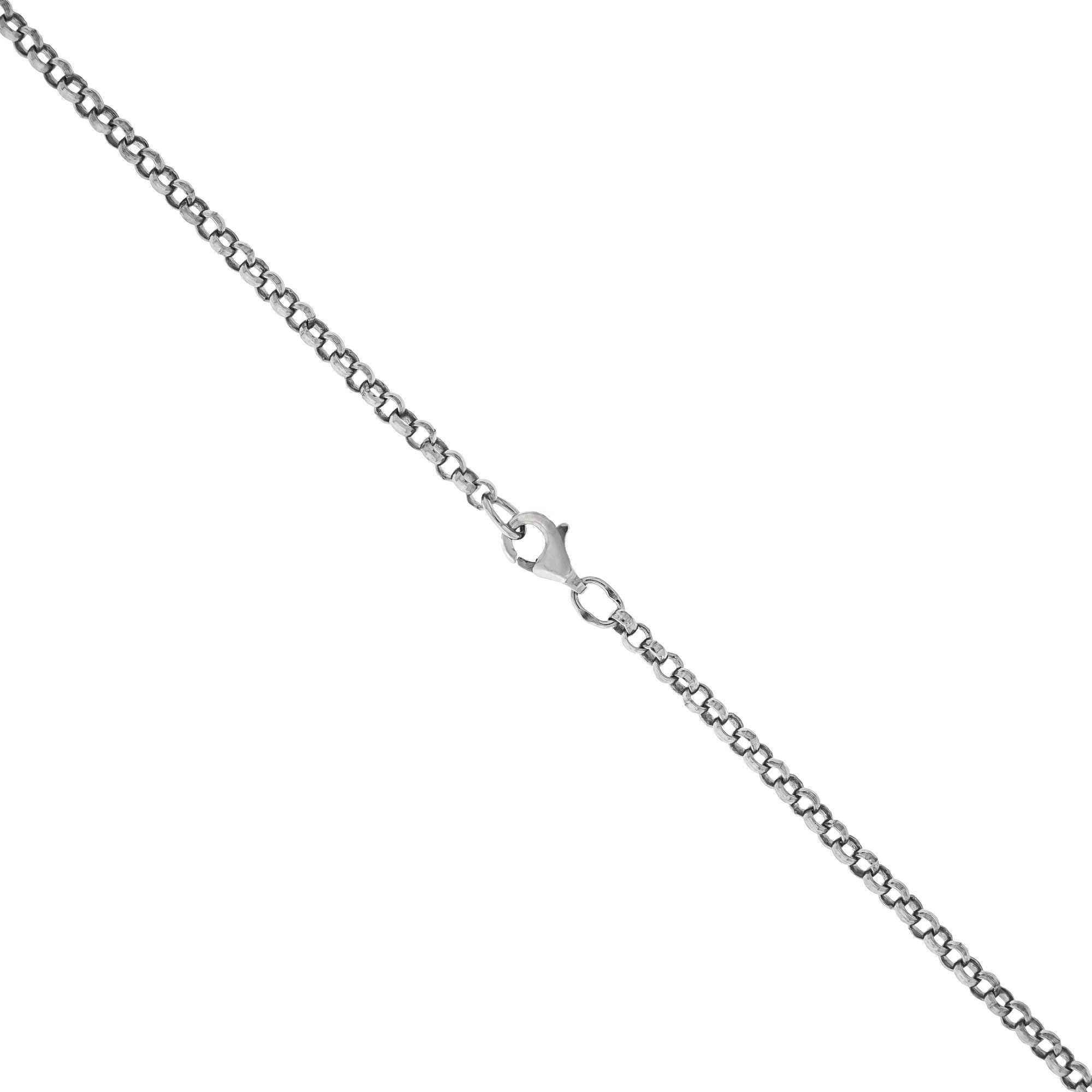 Collier 925/- Sterling Silber rhodiniert Erbskette 55 cm lang