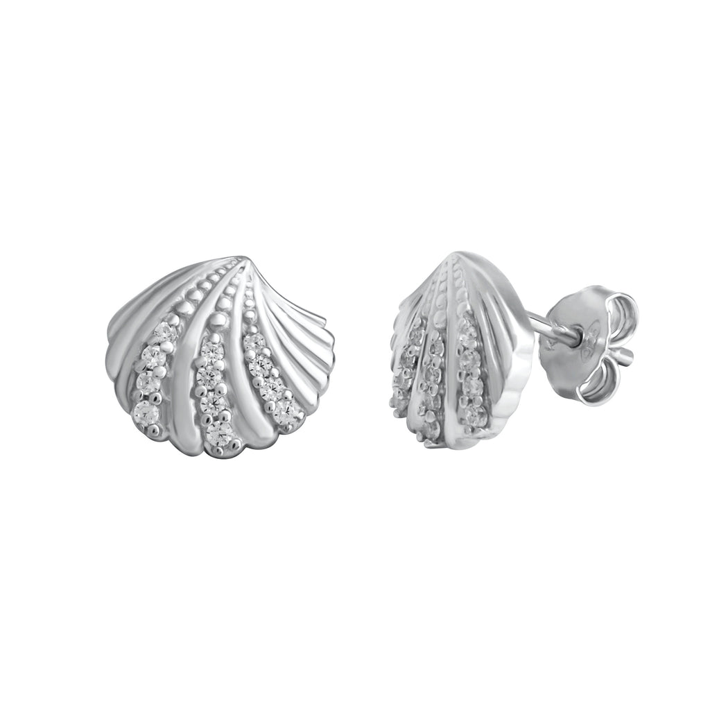 Ohrstecker 925/- Sterling Silber rhodiniert Zirkonia