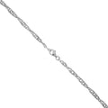 Collier 925/- Sterling Silber weiss Singapurkette 60 cm