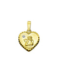 Anhänger 333/- Gelbgold 1 Kristall weiß