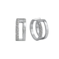 Ohrklemme 925-Sterling Silber rhodiniert Zirkonia