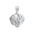 Anhänger 925/- Sterling Silber weiß Medaillon Herz