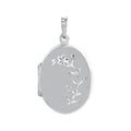 Medaillon 925/- Sterling Silber rhodiniert oval