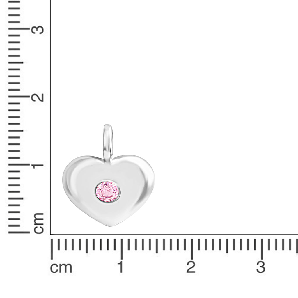 Anhänger 925/-Sterling Silber rhodiniert Herz Zirkonia