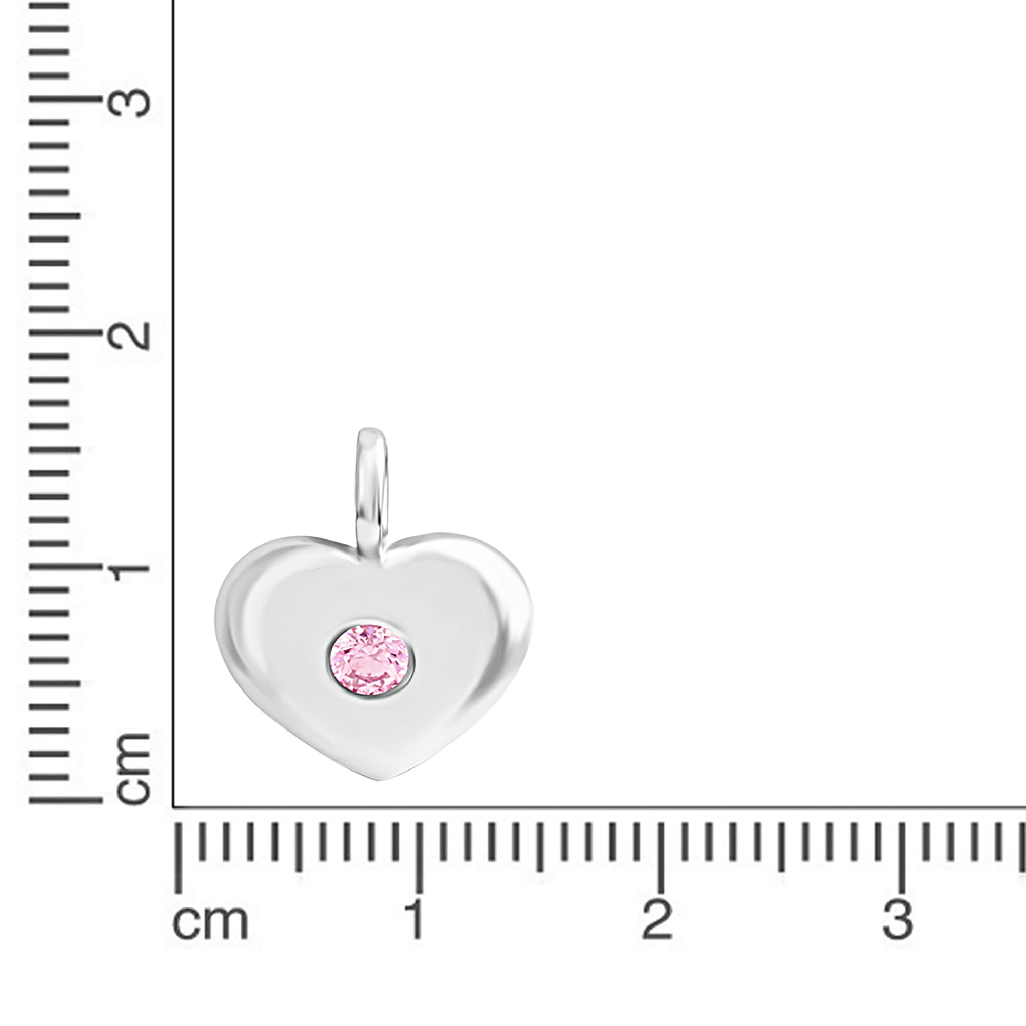 Anhänger 925/-Sterling Silber rhodiniert Herz Zirkonia