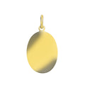 Anhänger 333/- Gelbgold glanz/matt Goldplatte oval 20x27 mm