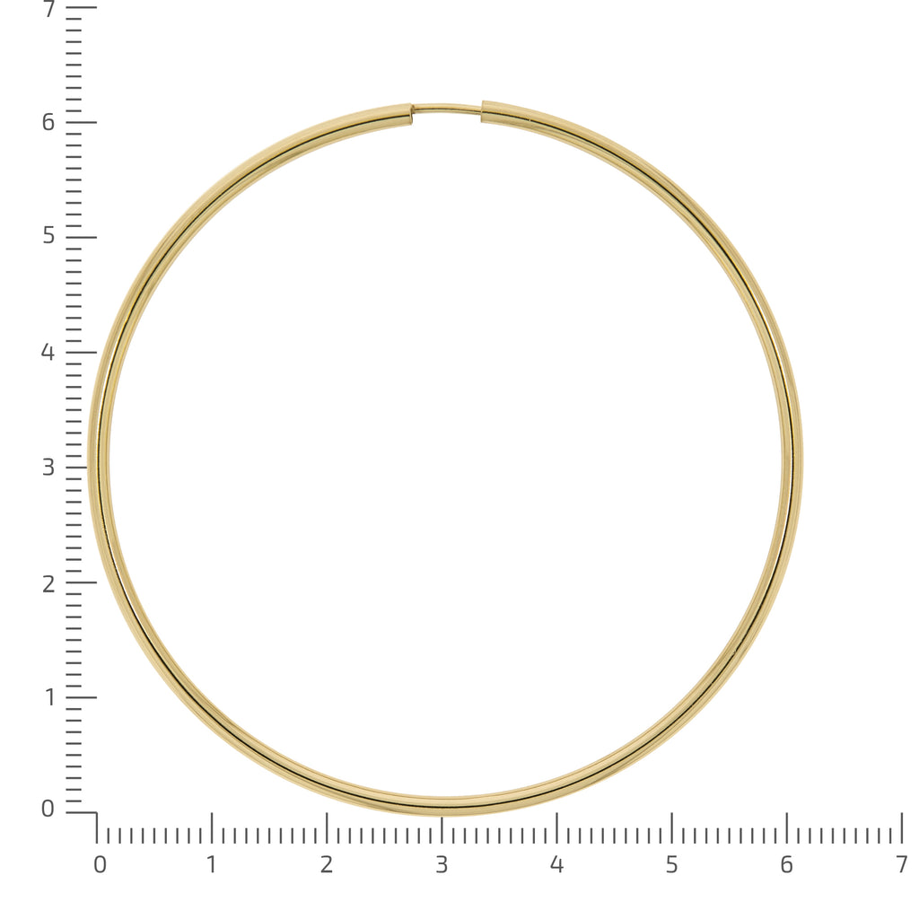 Creolen 333/- Gelbgold glanz 60 mm
