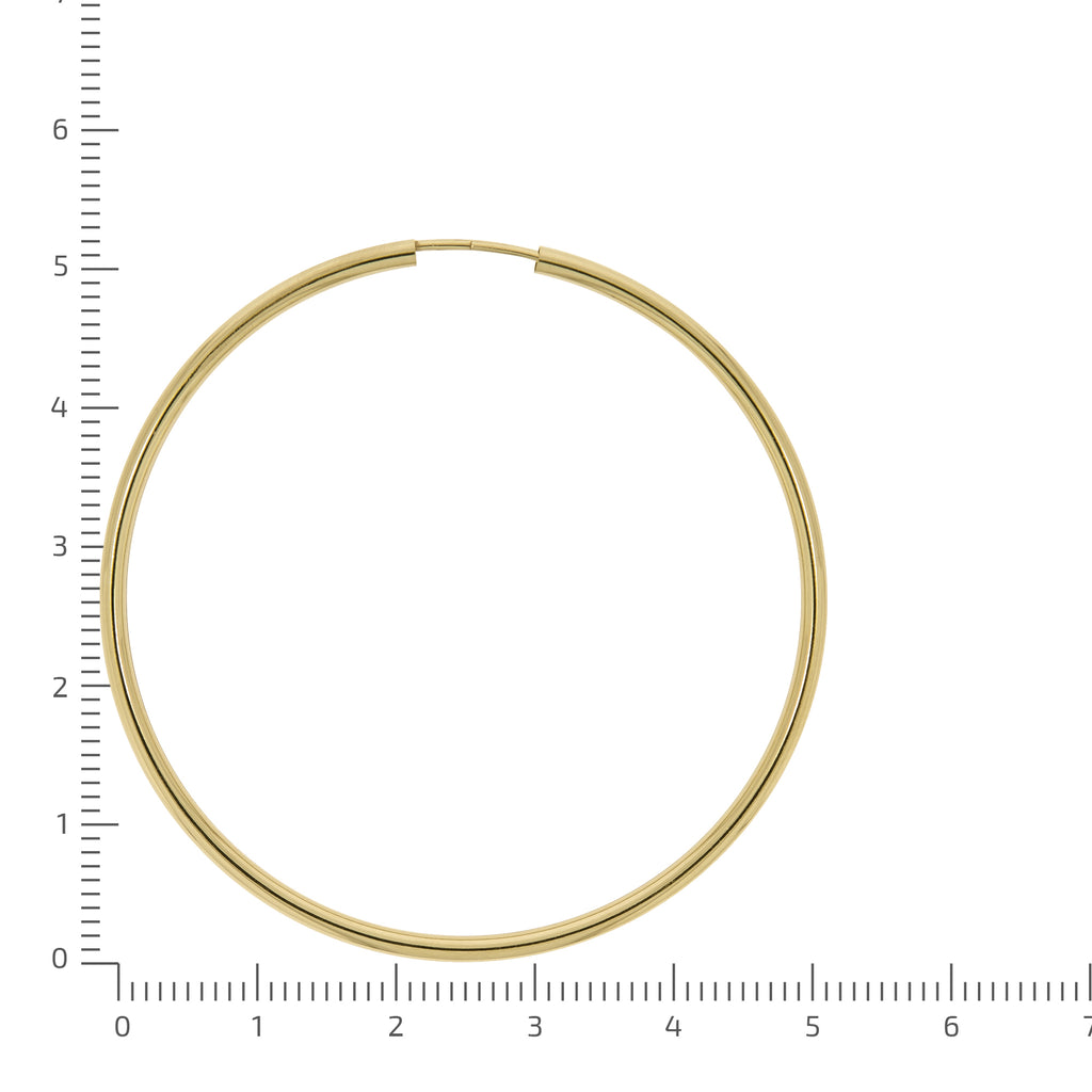 Creolen 333/- Gelbgold glanz 50 mm