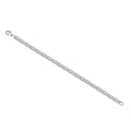 Armband 925/- Sterling Silber weiß Doppel-Stegpanzerarmband 21 cm