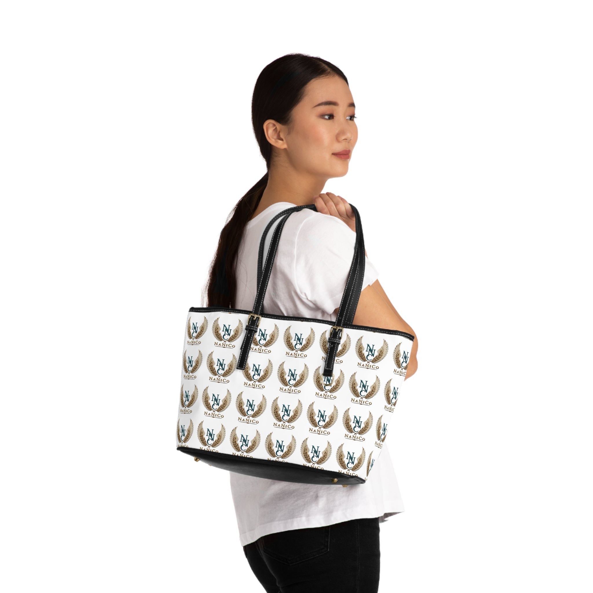Monogram NaNiCo Schultertasche aus PU-Leder