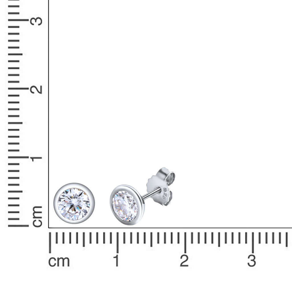 Ohrstecker Silber 925 Zirkonia weiß