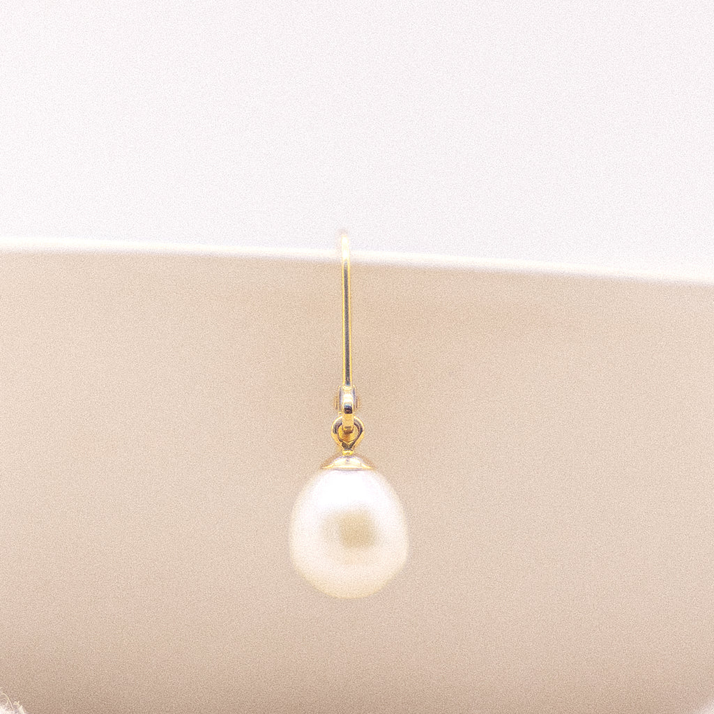 Ohrringe 333 Gold Perlen weiß 8-8,5mm