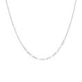 Collier 925/- Sterling Silber weiß Figarokette 3:1 42 cm