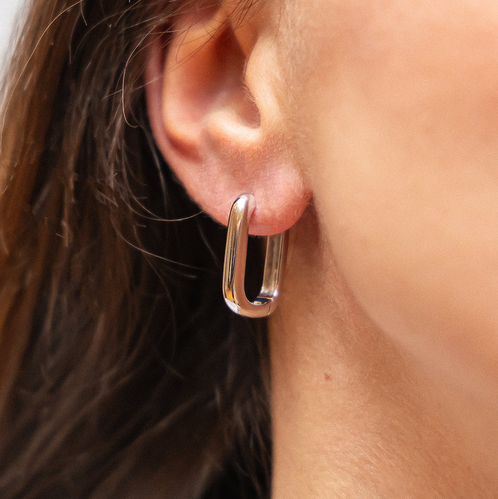 Klappcreolen 925/- Sterling Silber rhodiniert