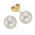 Ohrstecker Gold 375 mit weißer Perle 8-8,5mm