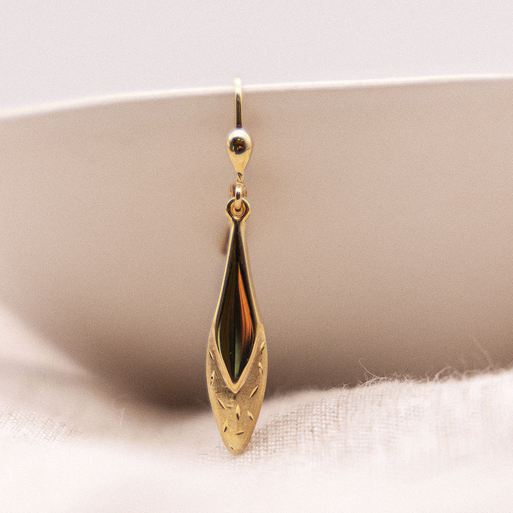 Ohrringe 375 Gold glanz matt diamantiert