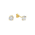 Ohrringe Gold 333 mit weißen Zirkonia-Steinen 5 mm