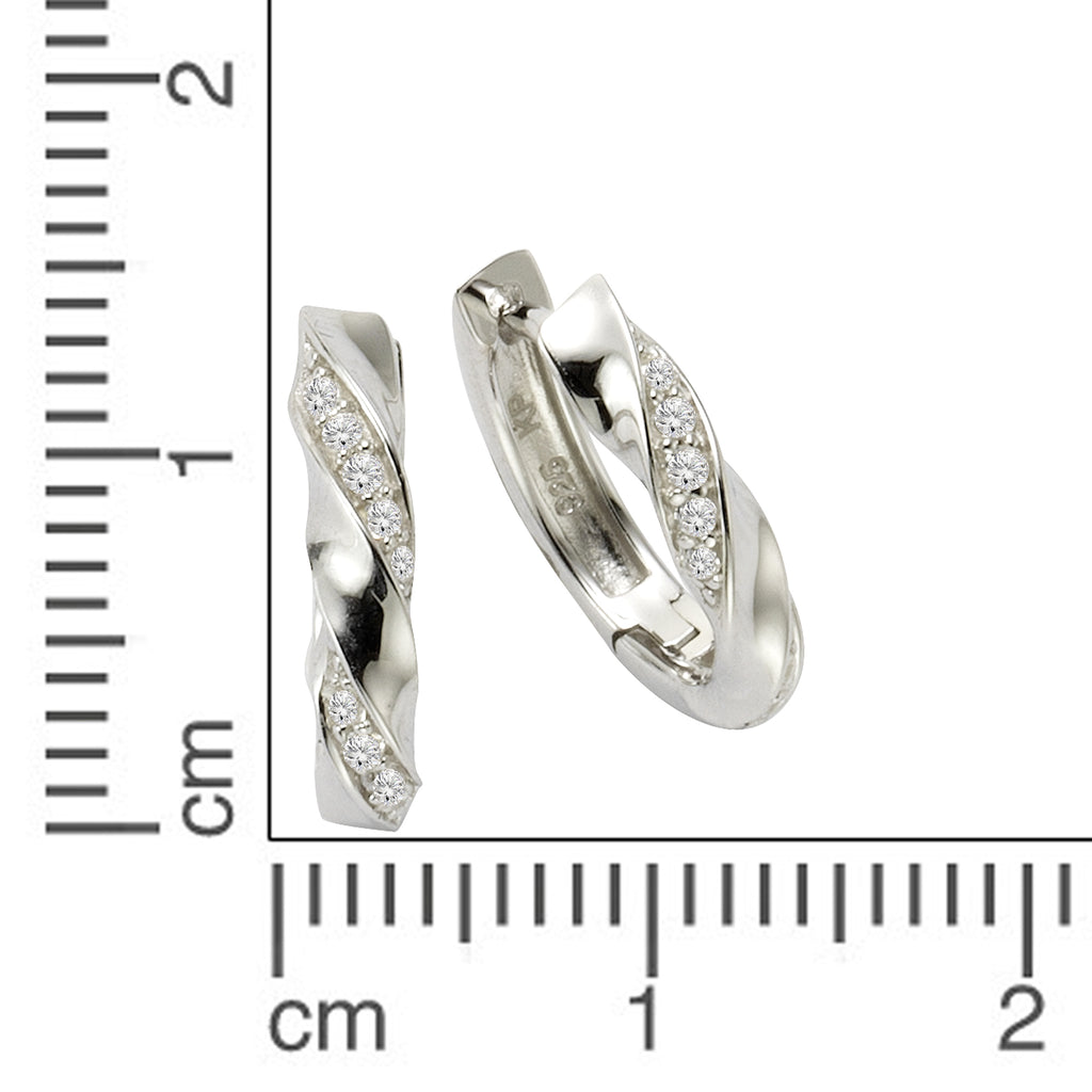Ohrringe Silber 925 Zirkonia weiß