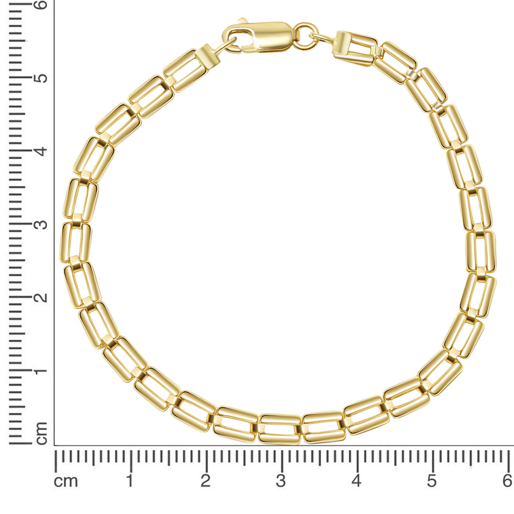 Armband Gold 375 mit Karabinerverschluss 19cm lang